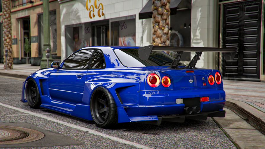 Nissan Skyline R34 Widebody With Glass Hood (Props) | Wmac