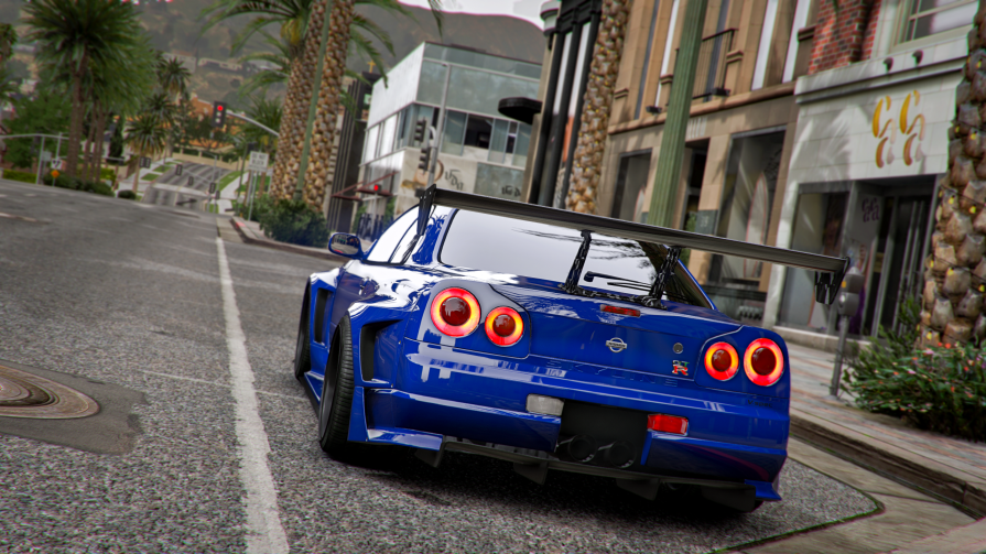 Nissan Skyline R34 Widebody With Glass Hood (Props) | Wmac