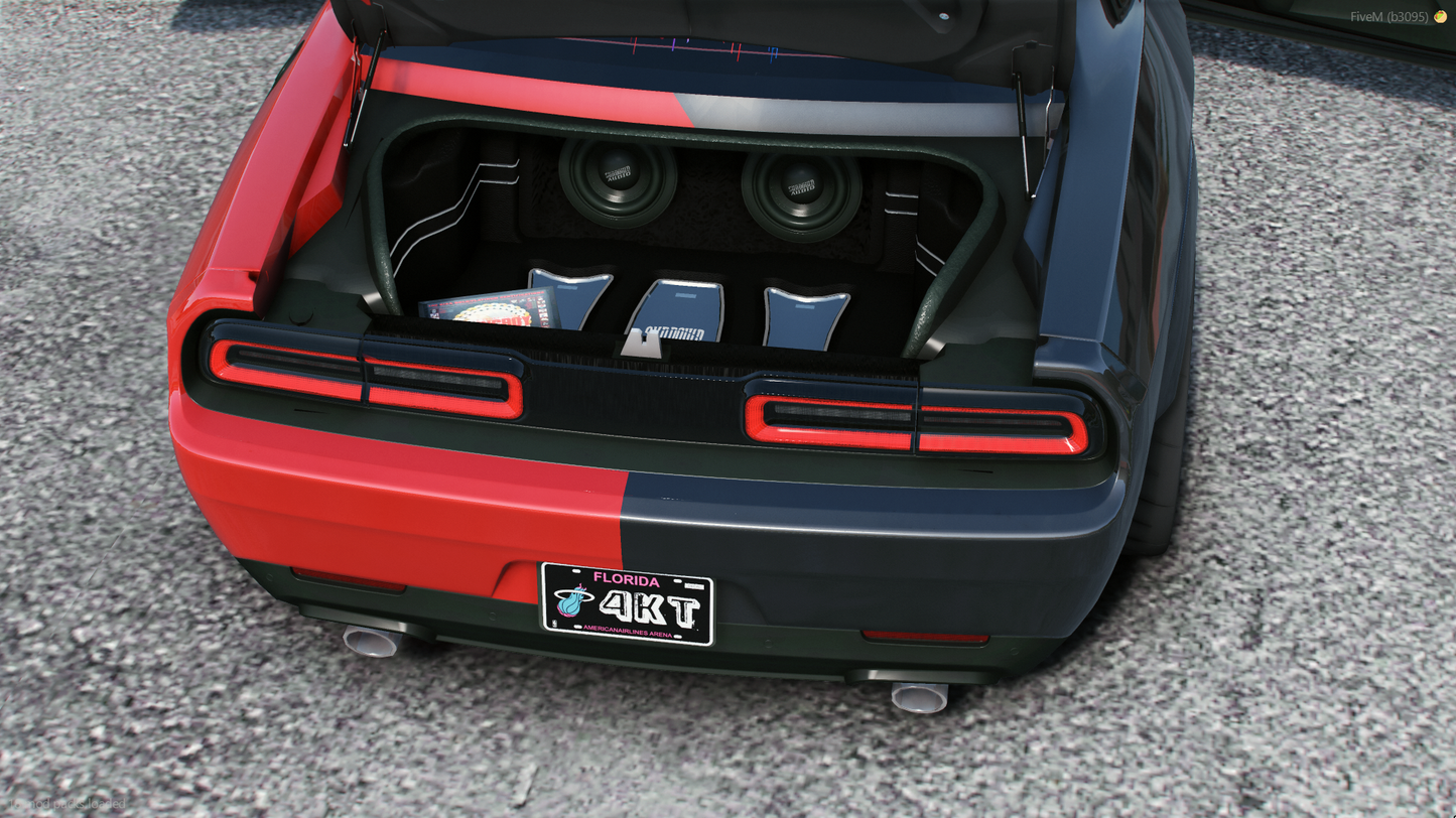 Dodge Challenger Hellcat 2 Colors Mixed Twin Turbo Custom (Animation Window)