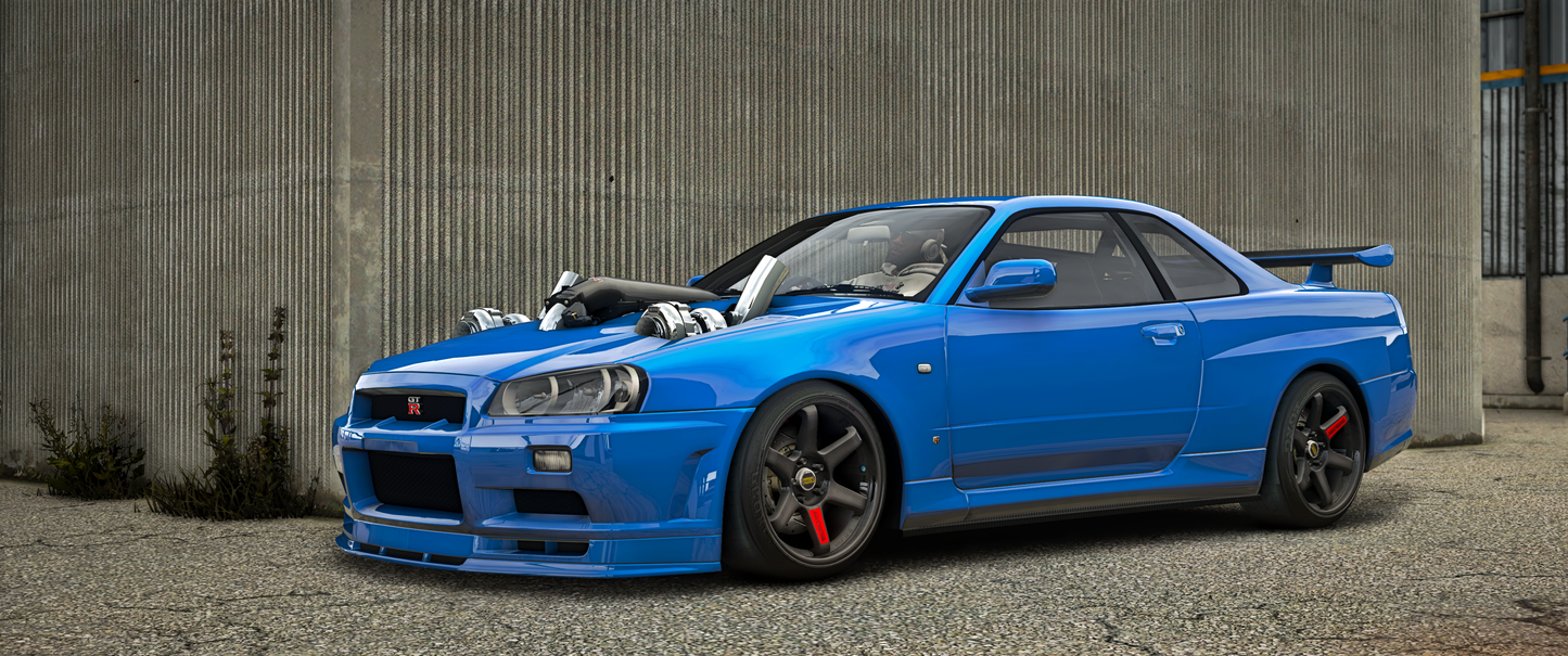 Nissan R34 Skyline with LSX 454 Twin Turbo Swap