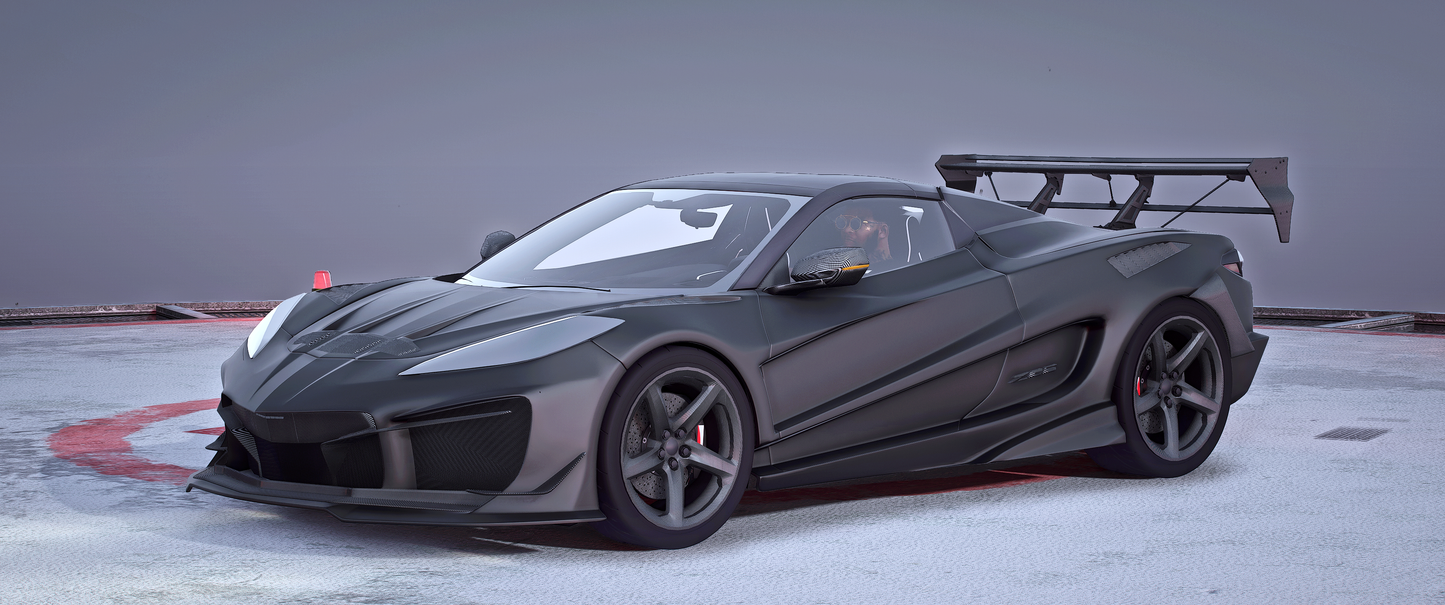 (Debadged) 2023 Chevy Corvette C8 Z06 Abflug [Animation Roof]