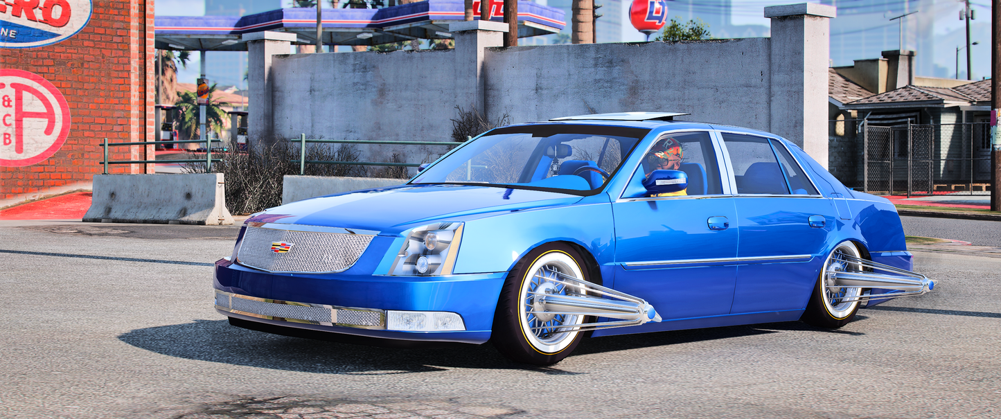 2007 Cadillac DTS Slab On Swangas + Props