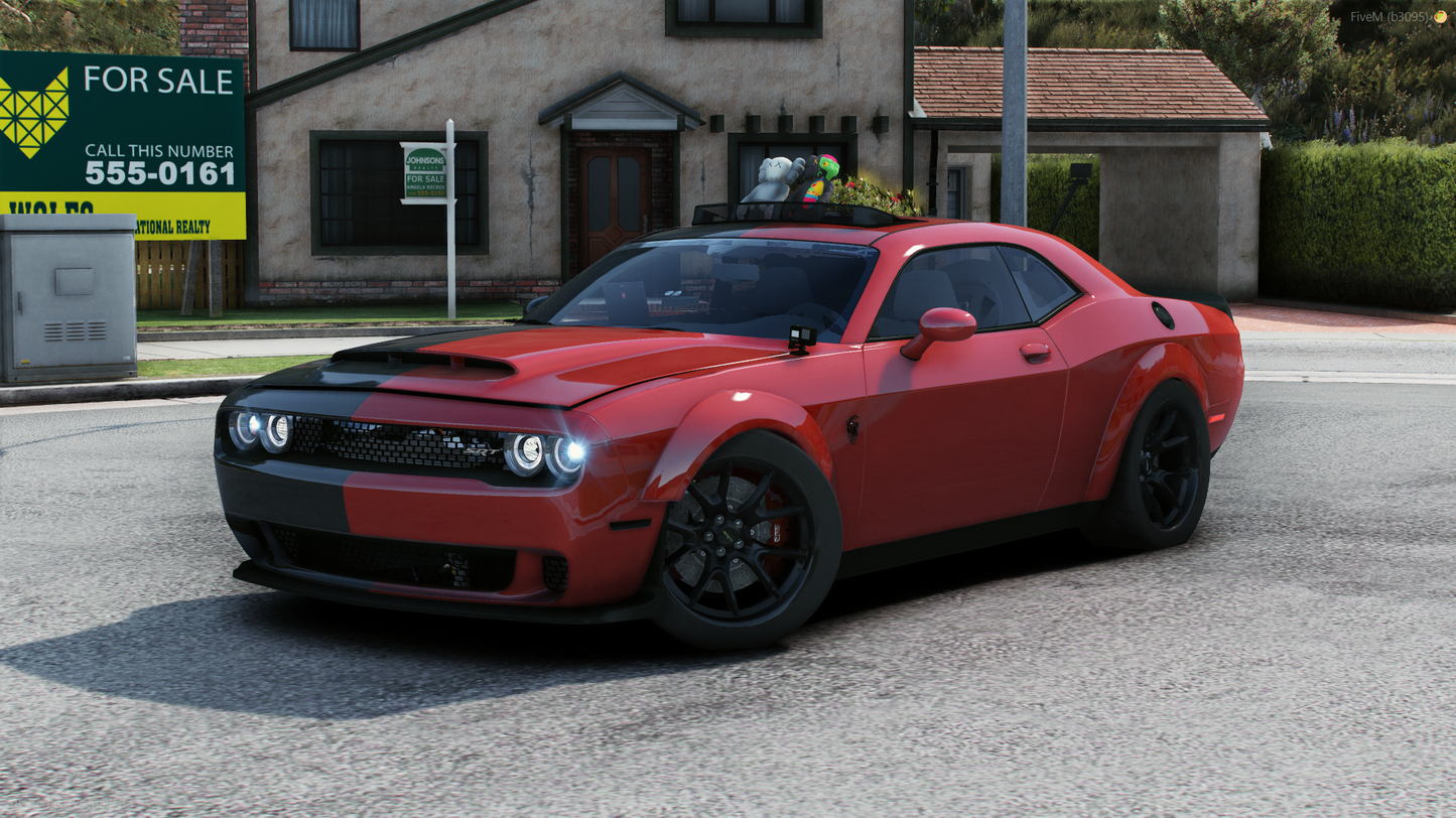 Dodge Challenger Hellcat 2 Colors Mixed Twin Turbo Custom (Animation Window)