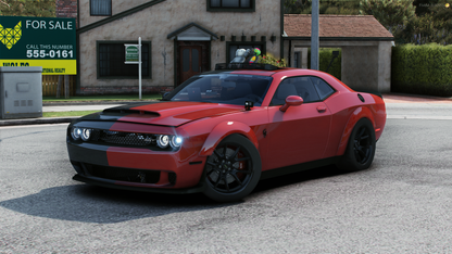 Dodge Challenger Hellcat 2 Colors Mixed Twin Turbo Custom (Animation Window)