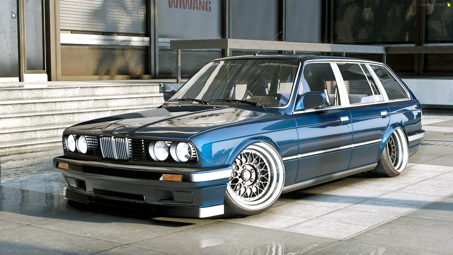 (Debadged) BMW E30 Touring Stanced 5 Seater