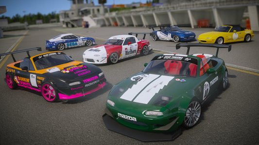 Mazda MX-5 Miata NA 1990 (Tuning + Animated Roof + Liveries)