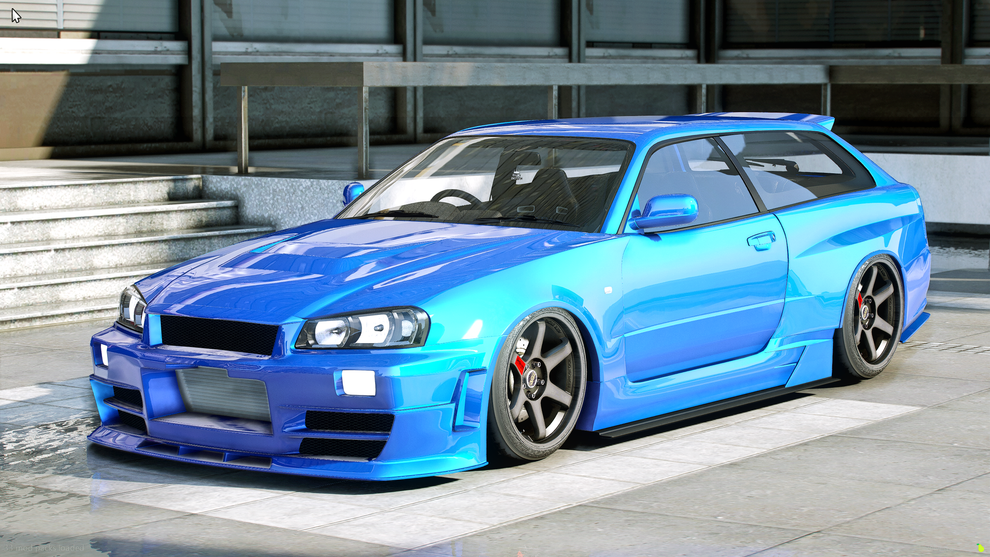 (Debadged) Nissan GTR R34 Shooting Brake (4 Seater) – The Garage