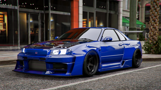 Nissan Skyline R34 Widebody With Glass Hood (Props) | Wmac