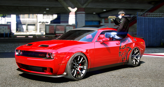 ( 6 Seater Slider ) Dodge hellcat Demon Sunnroof And window animation | Cent