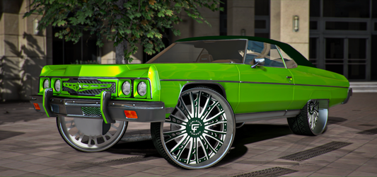 Chevy Impala 1972 Cabrio anim Donk