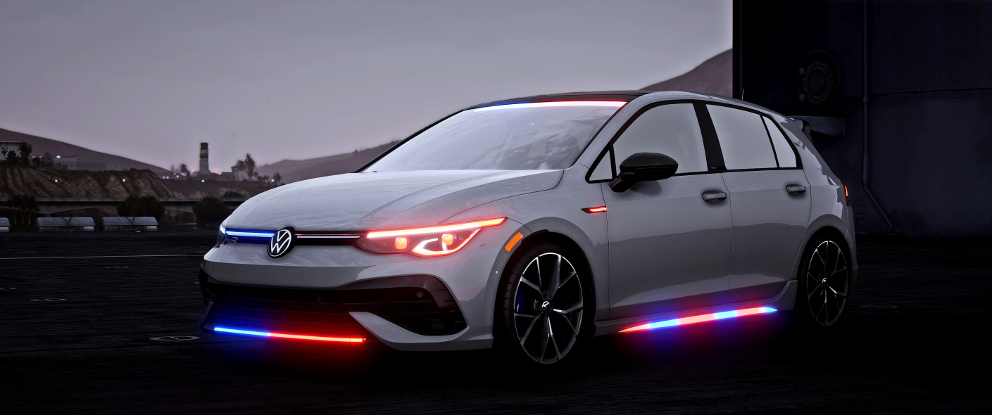 Golf 8 R Leds Volkswagen Golf 8R Police Modern Lights – The Garage