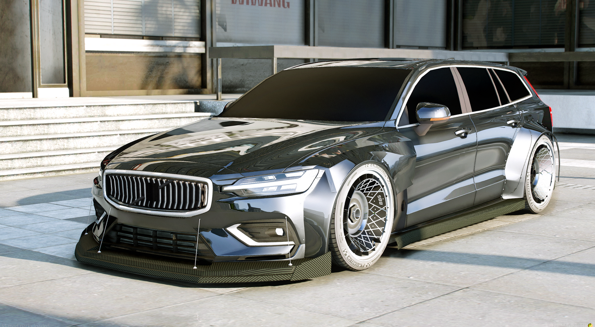 V61 Custom (Debadged) Volvo V60 T6 Widebody Custom – The Garage