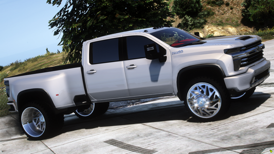 Custom Lifted Silverado 3500 HD High Country Dually On American Force Forged Wheels