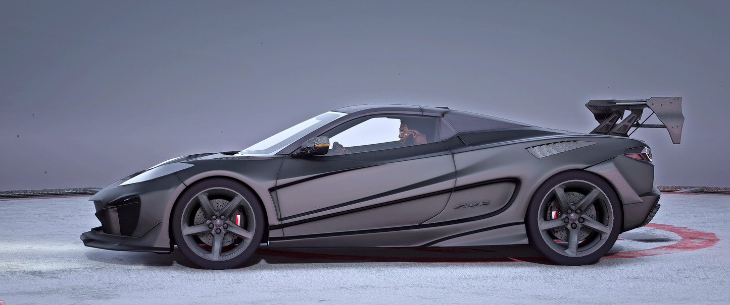 (Debadged) 2023 Chevy Corvette C8 Z06 Abflug [Animation Roof]