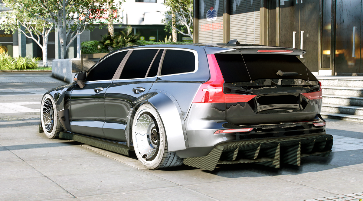 V61 Custom (Debadged) Volvo V60 T6 Widebody Custom – The Garage
