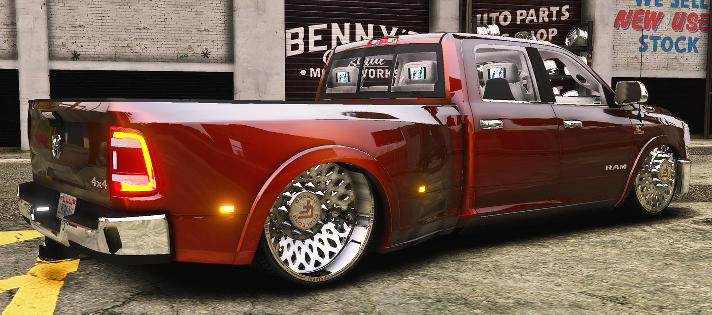 Custom Slammed Dually Dodge Ram 3500 On Corleone Forged Wheels