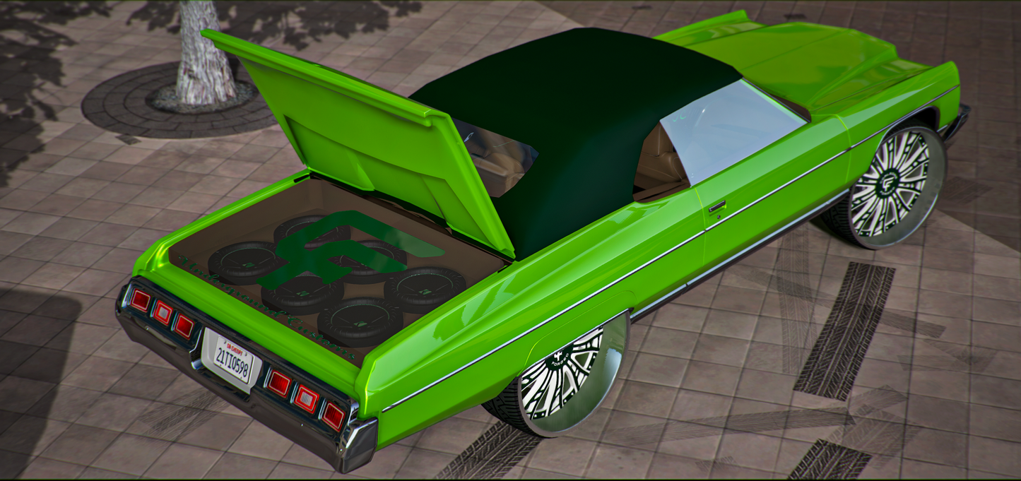 Chevy Impala 1972 Cabrio anim Donk