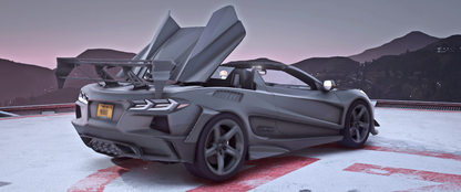 (Debadged) 2023 Chevy Corvette C8 Z06 Abflug [Animation Roof]