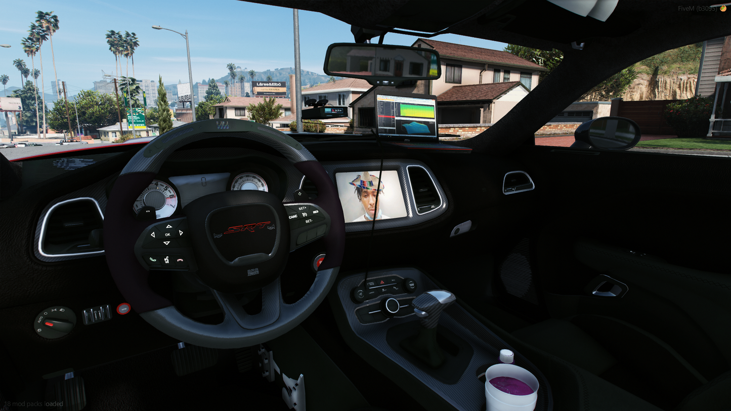 Dodge Challenger Hellcat 2 Colors Mixed Twin Turbo Custom (Animation Window)