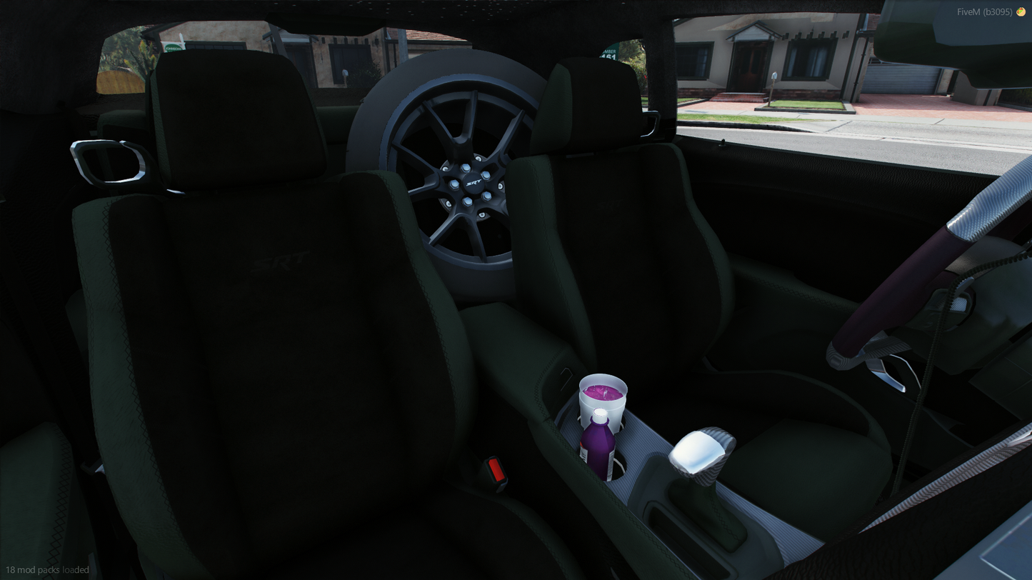 Dodge Challenger Hellcat 2 Colors Mixed Twin Turbo Custom (Animation Window)