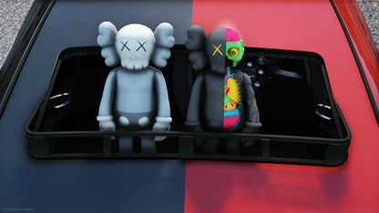 Dodge Challenger Hellcat 2 Colors Mixed Twin Turbo Custom (Animation Window)