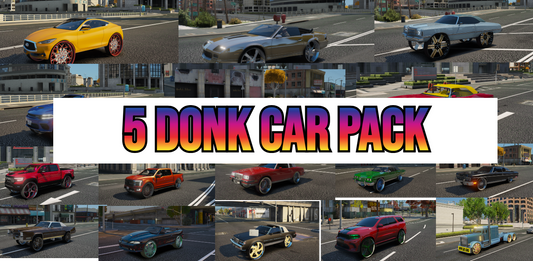 Donk Car pack ( 5 Cars )